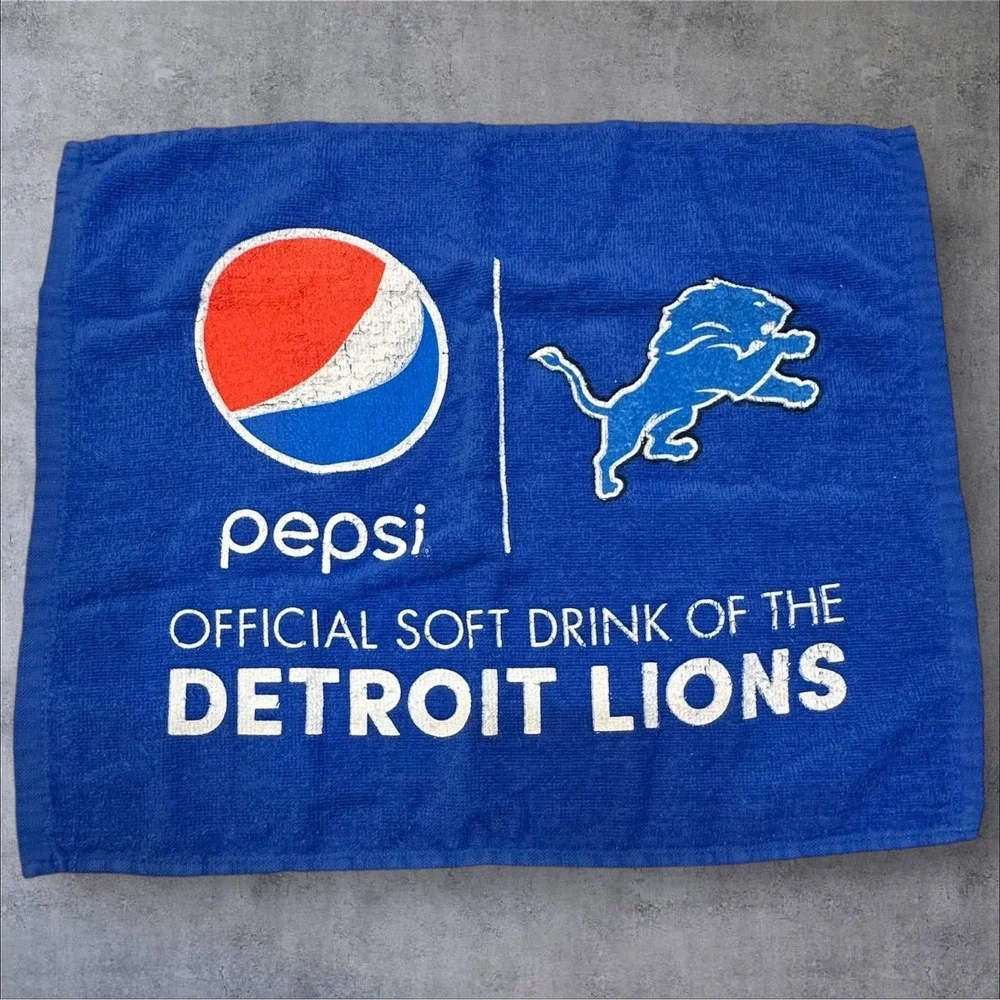 Detroit Lions Rally Towel Set Pepsi Official Sponsor Beat the Packers Ford Field